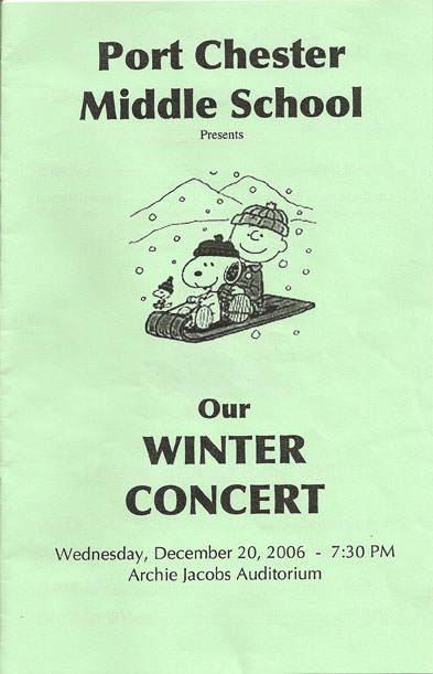 Middle School Band Christmas Concert Program Cover